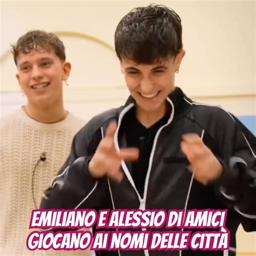 ALESSIO AND EMILIANO FROM FRIENDS PLAY CITY NAMES #amici25 #alessio #emiliano #perte #fyp