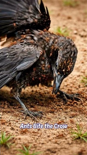 Why Do Crows Attack Ant Colonies? #animalfacts #viral #crow #nature