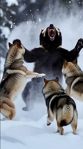 Wolverine vs Wolf Pack 🐺 The 40lb Beast That Humiliates Wolves! #shorts