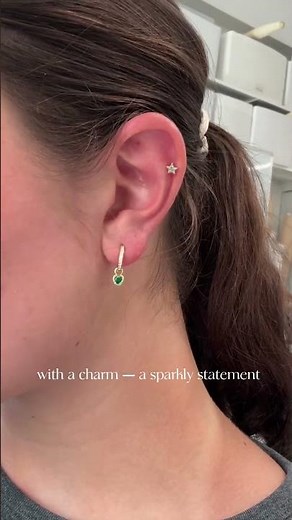 2 Ways to Wear These Heart Huggies 💚✨ With or Without the Charm