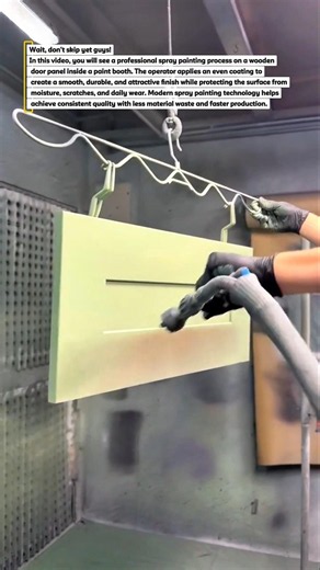 Amazing Spray Painting Process for Wooden Door Panels | Fast & Smooth Finishing Technology.