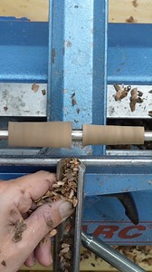 Just clean cuts and flying shavings. Quick, quiet, satisfying. #woodturning #timberbits #penmaking | Timberbits