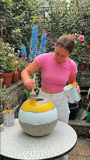 I Used a BEACH BALL to Make Concrete Planters! 🌸 (Genius DIY Hack)