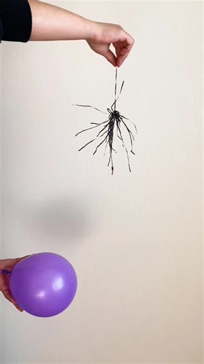 paper crafts creator | Title: Static Electricity Balloon Experiment #StaticElectricity #BalloonExperiment #DIYScience #PhysicsFun #HandsOnLearning... | Instagram