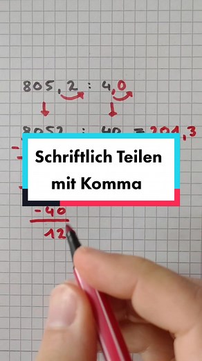 Dezimalzahlen dividieren leicht erklärt