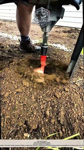 Earth Auger Drilling Process for Fast and Precise Post Installation