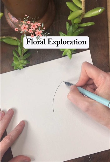 Floral Exploration Drawing Tutorial — Easy Zentangle Flower