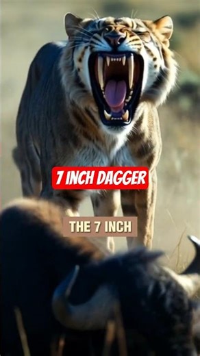 Smilodon: The Tiger with 7-Inch Daggers 🐯 #Shorts