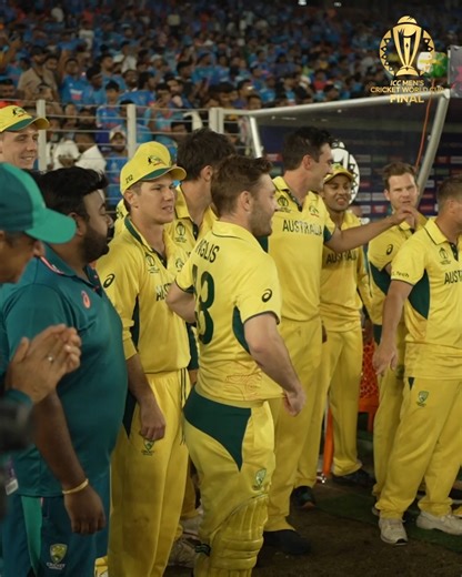 Hugs, handshakes, and a lot of happy tears 🙌 Behind the scenes as Australia celebrate their SIXTH Men's Cricket World Cup victory 🏆 | ICC - International Cricket Council