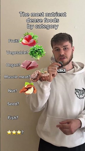 Most nutrient dense foods in each category…