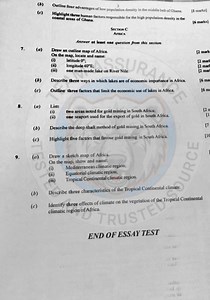 Question 7(a) Draw an outline map of Africa. On the map, locat... | Filo