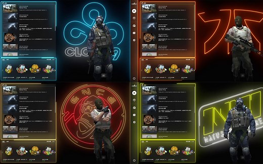 CSGO霓虹灯风格战队主菜单背景动画【下载/教程】