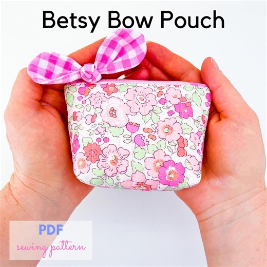 Betsy Bow Pouch PDF Sewing Pattern – Quilted Zipper Pouch, Beginner Friendly Bag Pattern, Scrappy Patchwork Pouch, Instant Download - Etsy Canada