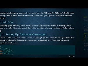How to Effectively Compare Tables from Different MySQL Databases with PHP