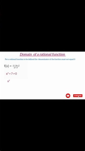 Domain of a rational function