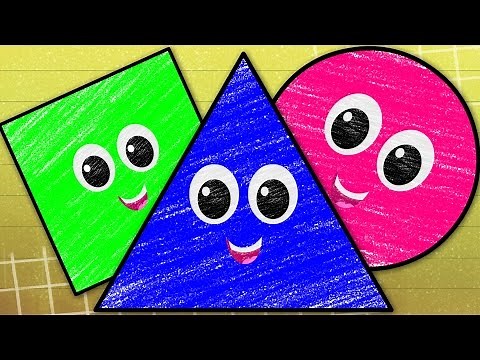 Shapes Song | Learn Shapes With Crayons | Nursery Rhymes For Kids | Baby Songs