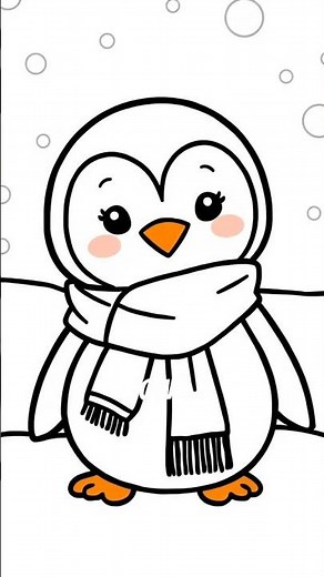 how to draw a cute penguin step by step