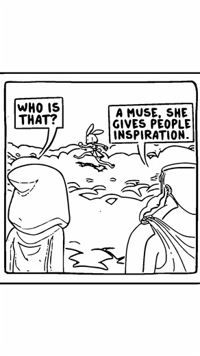 A muse. Too late- Greek mythology by Goofygodscomics