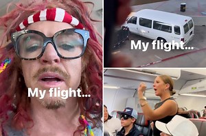 Carrot Top claims he was on the same plane as 'imaginary person' meltdown woman