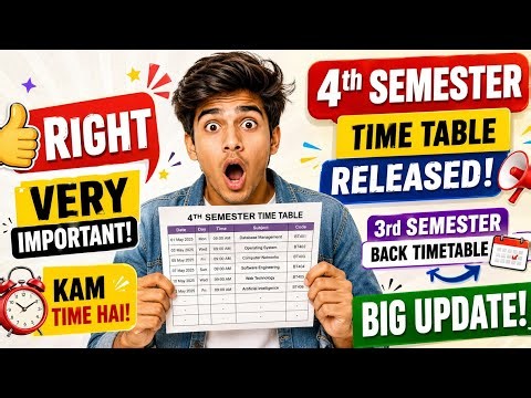 RGPV 4th sem time table released | check out now