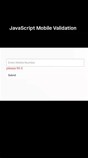 Codingwithssr Making coding easy 💡 UI/UX | Front-End 🌐 on Instagram: "Mobile Number Validation Made Easy! 📞✨ Learn how to build a real-time phone number validator with HTML, CSS & JavaScript 💻 ✅ Instant validation ✅ Clean UI/UX design ✅ Beginner-friendly code ✅ Copy & paste ready Perfect for your next web project! 🚀 🔗 Full code: https://codepen.io/codingwithssr/pen/vEKdEJg 💾 Save this for later! 👉 Follow @[your_username] for more coding tips #webdevelopment #javascript #html #css #coding