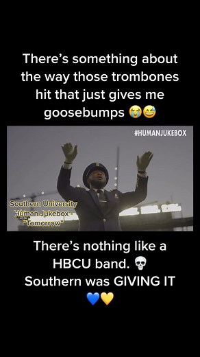 Ive listened to this at least 30 times. Worth it. 😭 @suhumanjukebox #band #bandkids #bandmemes #southern #southernuniversity #suhumanjukebox #humanjukebox #southernuniversityhumanjukebox #su #tomorrow #marchingband #trombone #trumpet #sousaphone #drumline #pit #frontensemble #marimba #vibraphone #percussion #drummajor #conductor #hbcuband #hbcu #fyp #lol