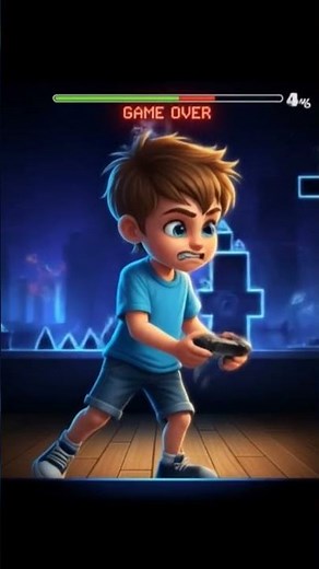 chicken stars kid rages at geometry dash