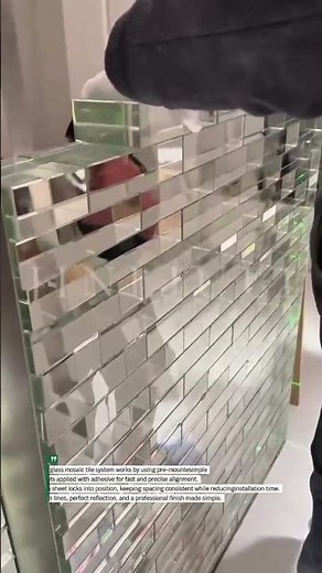 Glass Mosaic Tile Sheets Installed Perfectly with Simple Alignment Tools #Tiling #DIY #Tools