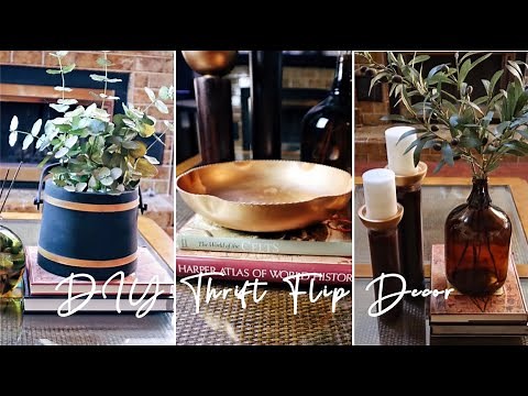 DIY Thrift Flip Decor | Rub n Buff / Antique Gold Brass | Trash to Treasure