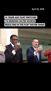 Former Flint Mayor Dayne Walling turns off the flow of water from Detroit as Flint transitioned to using water from the Flint River on April 25, 2014. The switch resulted in the Flint Water Crisis. Follow MLive's covearge of the 10th anniversary: https://www.mlive.com/topic/flint-water/ | MLive.com