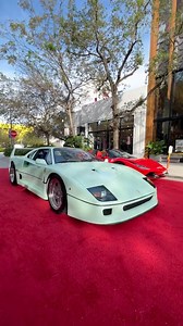 A mint green masterpiece enters the scene: Mint Green Ferrari F40 at Miami Concours in the Miami Design District! Uncover the captivating story behind this unique shade, paying homage to Stirling Moss's legendary Ferrari 250 GTO. #MintGreenF40 #MiamiConcoursSpecial #SupercarHomage #f40 #ferrarif40 Ferrari F40 F40 mint green Ferrari F40 | Kurt Harfmann Supercars