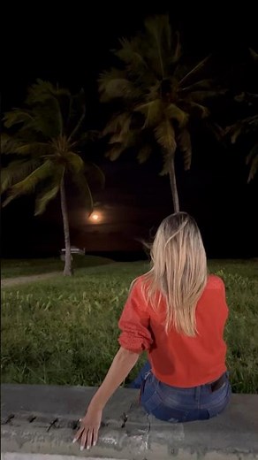 NOITE DE LUA CHEIA NA PRAIA DE INTERMARES, EM CABEDELO #lua #intermares