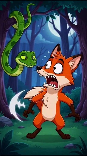 Fox Turned Around… BIG Mistake! 🐍😱 | Scary Cartoon Short