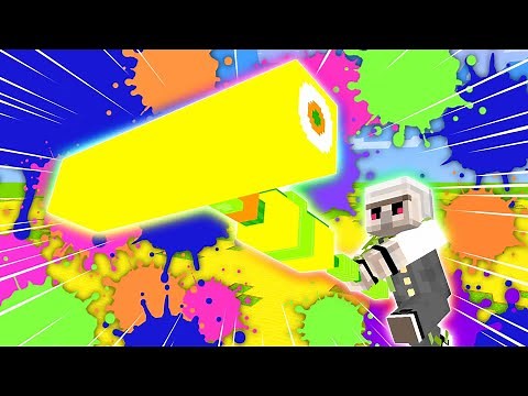 【マイクラ】「スプ○トゥーン」の力が使える世界を塗りまくれ！