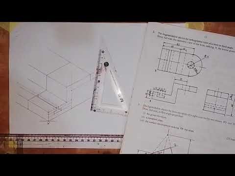 To Convert Orthographic Views in 3rd Angle Projection into Isometric View