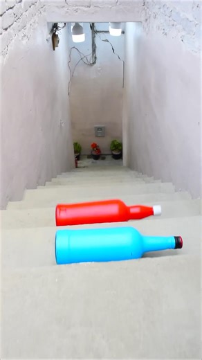 Red VS Blue Breaking glass bottle !Crushing Crunchy & Soft Things #shorts #snackvideo #quicksnack