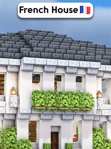 Minecraft French House 3D Build Guide