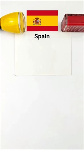 Spain Flag Nail Mix 💅🇪🇸 | Red + Yellow Magic ✨