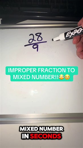 It’s been a while since we did this so let’s go from improper fraction to mixed number🫣 #math #education #learnwithme #learnontiktok #fyp