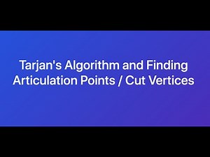 How is TARJAN's Algorithm Derived ? Watch how to find ARTICULATION POINTS with Live Coding