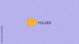 Animated folder with text revealing animation. perfect for visualizing office projects. Get this stock footage with transparent background for seamless integration Stock Video