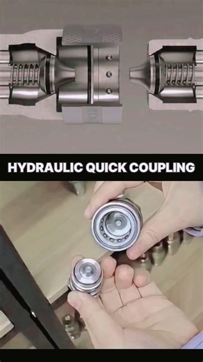 HYDRAULIC QUICK COUPLING #video #technology #machine #engineering #trending #coupling #hydraulic
