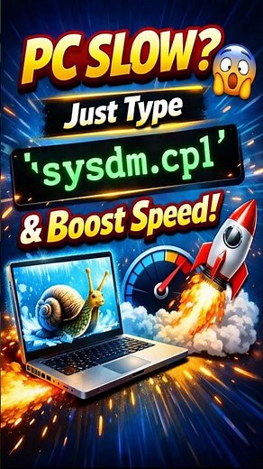 PC Slow ? 😱 Just Type sysdm.cpl & Boost Speed 🚀 ||