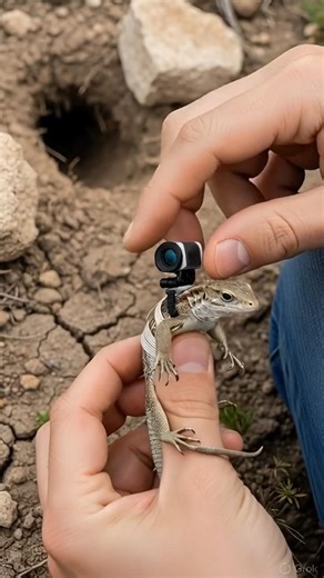 “I Put a Tiny Camera on a Lizard… The Underground Footage Is Insane! 😱”#LizardPOV#MicroCamera#Anim
