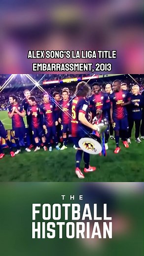 Alex Song La Liga title 😬 #alexsong #carlespuyol #barcelona #ericabidal #football #footballedit #footballtogether #footballquotes #soccer #footy #footyedit #footballhistory #footballhistorian | The Football Historian