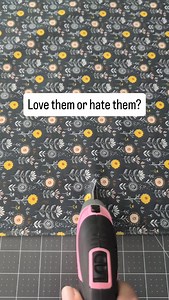 Electric scissors can be extremely useful when cutting certain things, but I still prefer manual scissors and a rotary cutter for others. It's amazing the arsenal we need to have as makers. What are your thoughts on electric scissors? Do you have them? Are you wanting to try them? #sewing #handmade #smallbusiness #maker #electricscissors | Textile Trolley