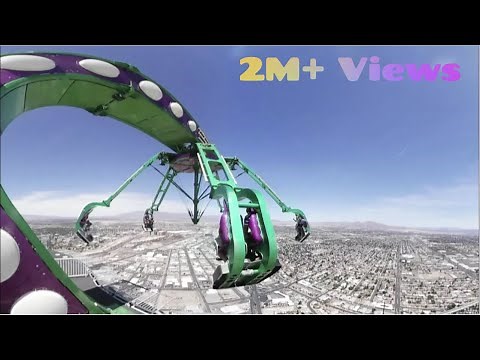Stratosphere Extreme Thrill rides!! Las Vegas, Nevada, USA. VR 360° Video | 4K!