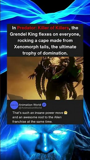 In Predator: Killer of Killers, the Grendel King rocks a cape made from Xenomorph tails