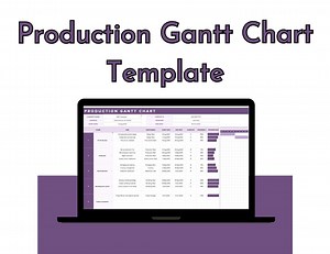 Produktion Gantt Chart Vorlage: Projekt Timeline in Google Sheets (Digitaler Download) - Etsy.de