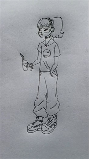 Baggy Outfit Drawing Guide: Create Stylish Characters with Ease #shorts